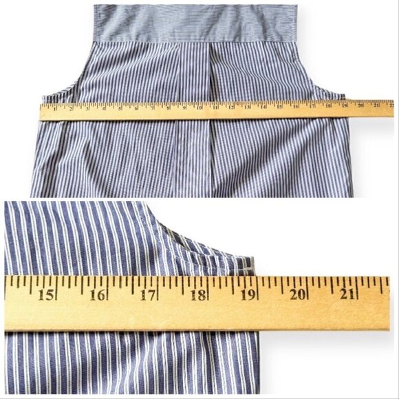Vince Sleeveless Stripe Poplin Top, Size 6, Blue/white stripes, New with Tag - Picture 11 of 14